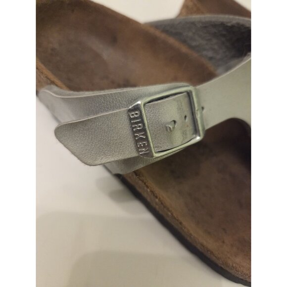 BIRKENSTOCK Youth Girls Gizeh Thong Birko-Flor Sandals Silver 30 Size US 12 12.5 - Picture 4 of 16